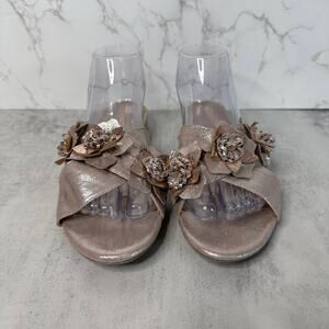 Reaction Kenneth Cole Flats WMNS US Size 9M Dressy Floral Design Vala Slide-On